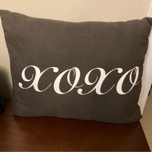 Vintage Borgata XOXO Accent Throw Pillow Brown White Love Romance Bedroom